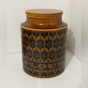 Vintage Hornsea Heirloom Pattern Flour Canister Circa 70s MCM